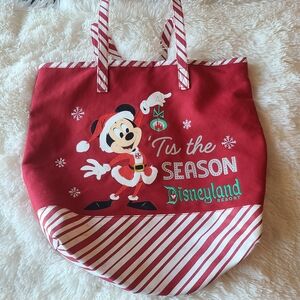 Disneyland Mickey Mouse Christmas Red 'Tis the Season Tote Bag